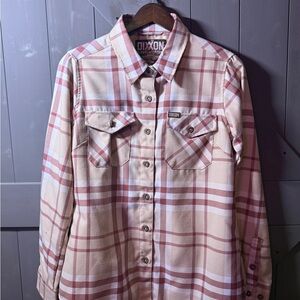 DIXXON The Burleigh Flannel in Pink and Cream Women’s Medium